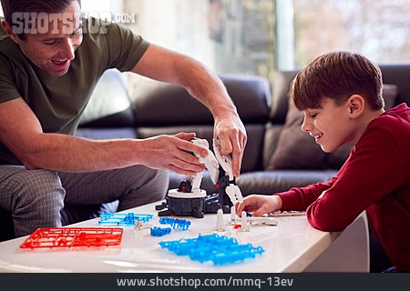 
                Vater, Spielen, Sohn, Robotik                   