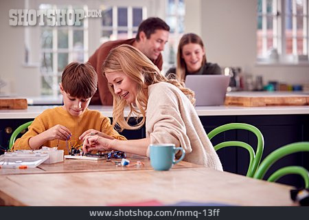 
                Mother, Son, Homework, Family Life, Robotics                   