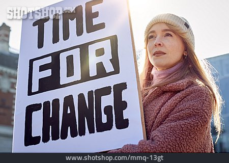 
                Plakat, Klimaschutz, Slogan, Time For Change, Klimastreik                   