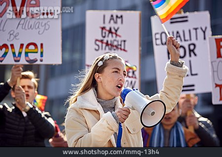 
                Protest, Botschaft, Toleranz, Demonstranten, Lgbtq, Regenbogenflagge                   
