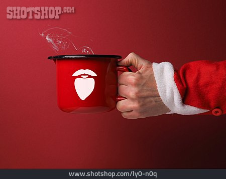 
                Tasse, Weihnachtsmann, Heißgetränk                   
