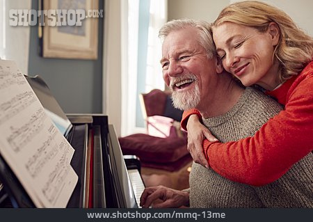 
                Happy, Love, Music, Bonding, Piano, Older Couple                   