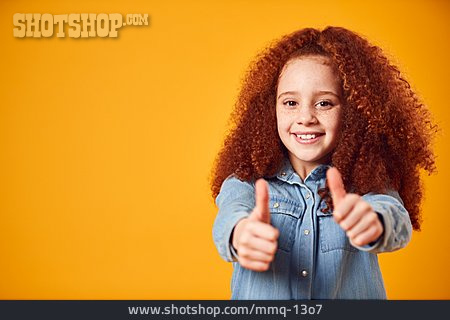 
                Girl, Smiling, Positive, Thumbs Up, Consent, Ok                   