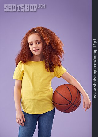 
                Mädchen, Hobby, Porträt, Basketball                   