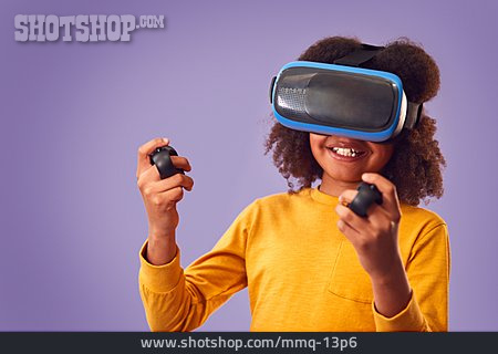 
                Junge, Spaß, Virtuelle Realität, Videospiel, Videobrille                   