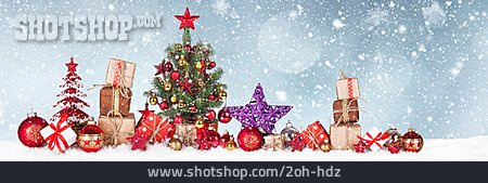 
                Winter, Weihnachten, Schnee, Weihnachtsbaum, Weihnachtsgeschenk                   