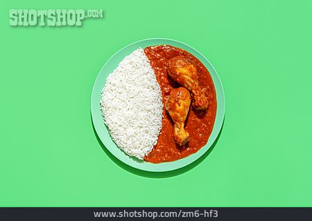 
                Reis, Mittagessen, Hähnchenschlegel                   
