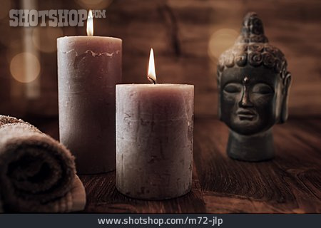 
                Meditation, Kerzen, Buddha                   