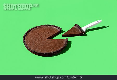 
                Kuchenstück, Schokoladenkuchen, Schokoladentarte                   