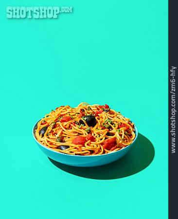 
                Spaghetti, Pasta, Italienische Küche, Spaghetti Alla Puttanesca                   