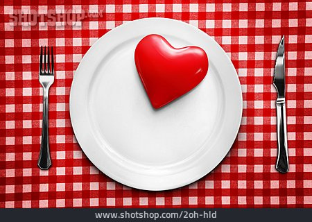 
                Herz, Valentinstag, Mittagessen                   