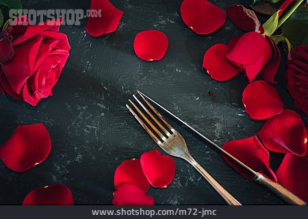 
                Valentinstag, Romantisch, Besteck, Abendessen                   