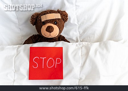 
                Stop, Teddybär, Verletzt                   