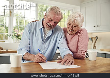 
                Happy, Documentation, Signature, Signing, Older Couple                   