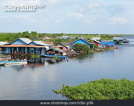 
                Wohnhäuser, Kambodscha, Tonle Sap                   