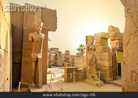 
                Archäologie, Statue, Luxor-tempel                   