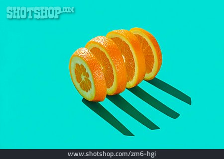 
                Orange, Orangenscheibe, Schattenwurf                   