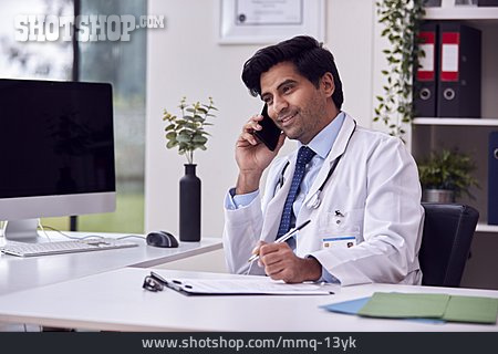 
                Lächeln, Büro, Arzt                   