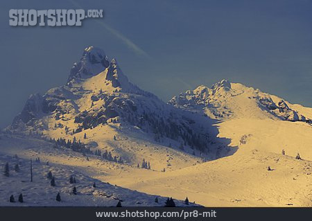 
                Winter, Berggipfel, Negoiu                   