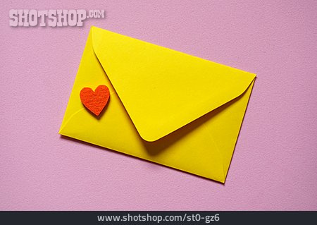 
                Herz, Valentinstag, Post, Briefumschlag                   
