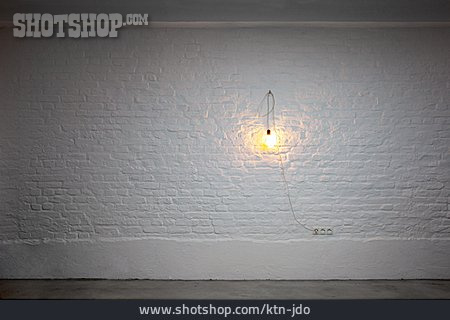 
                Lampe, Beleuchtung, Backsteinmauer                   