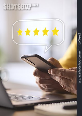 
                Online, Feedback, Kundenzufriedenheit, 5 Sterne                   