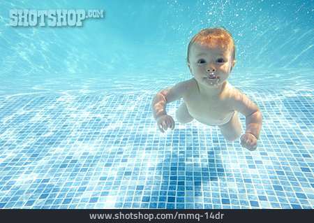 
                Säugling, Unterwasser, Schwimmen                   