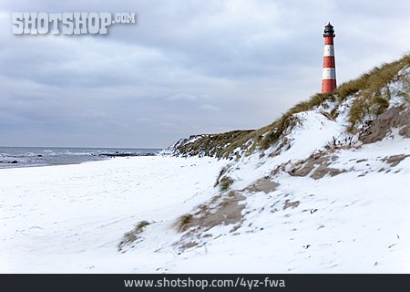 
                Winter, Leuchtturm, Nordseeküste, Sylt                   