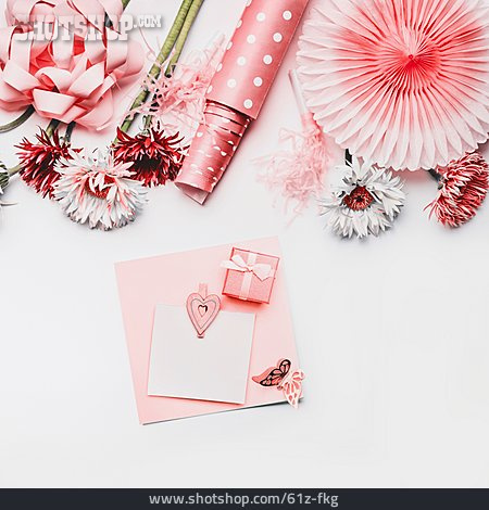 
                Rosa, Liebesbrief, Geschenkpapier, Einpacken, Geburtstagsgeschenk                   