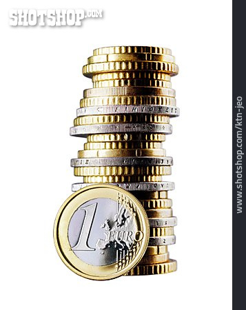 
                Euro, Münzstapel, 1 Euro                   