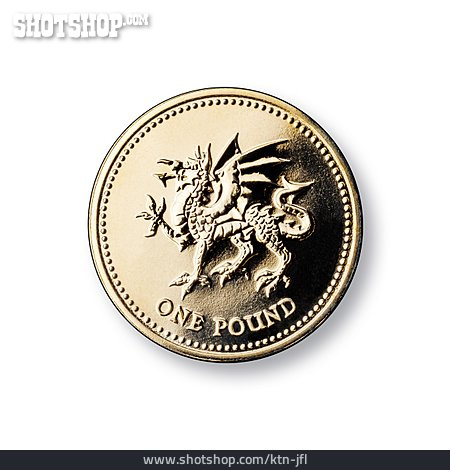 
                Münze, Drachen, Wappen, One Pound                   
