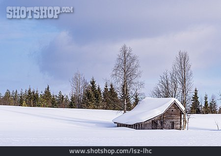 
                Winter, Schnee, Holzhütte                   