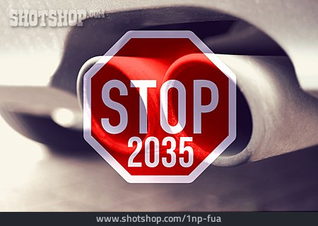 
                Stopschild, Autoabgase, 2035                   