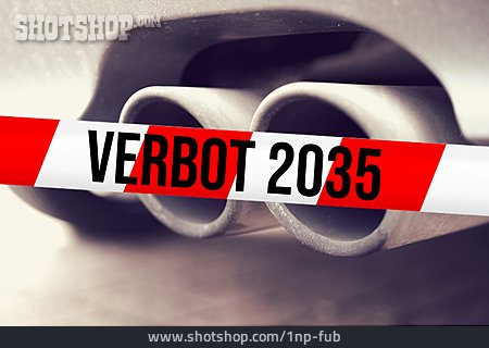 
                Verbot, Autoabgase, 2035                   