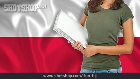 
                Lernen, Studentin, Polen, Polnisch                   