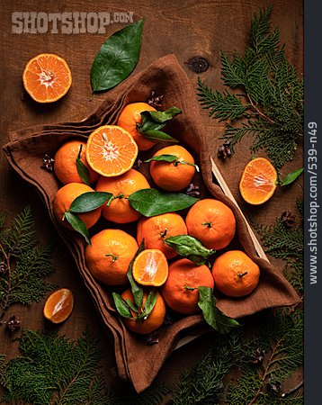 
                Orangen, Tannengrün, Weihnachtlich                   