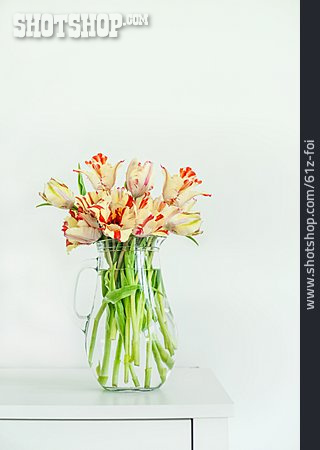 
                Blumenstrauß, Tulpenstrauß, Papageientulpe                   