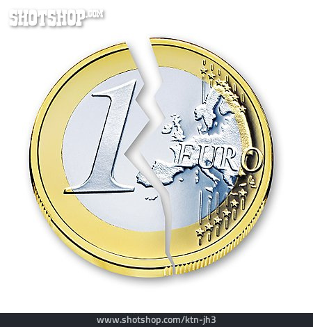 
                Euromünze, Währungskrise, Eurokrise                   