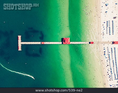
                Luftbild, Badesteg, Florida, Drohnenflug                   