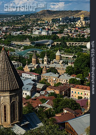 
                Luftbild, Altstadt, Tiflis                   