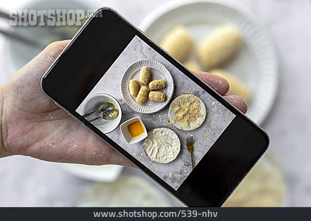 
                Smartphone, Krokette, Food-fotografie                   