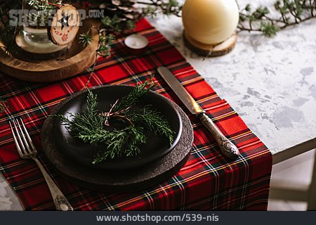 
                Tischgedeck, Weihnachtlich, Essgeschirr                   