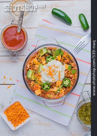 
                Zutaten, Mexikanische Küche, Hühnchensalat                   
