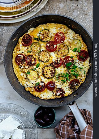 
                Vegetarisch, Griechische Küche, Omelett                   