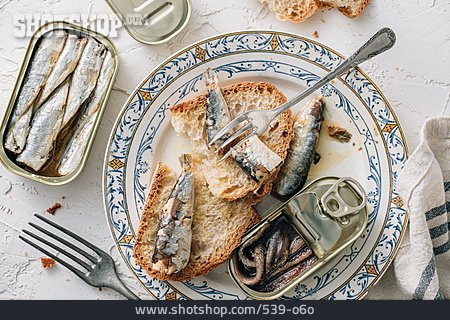 
                Sardinen, Belegtes Brot, Sardinendose                   