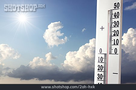 
                Sommer, Messen, Thermometer, Temperatur                   
