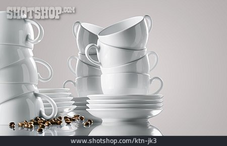 
                Kaffeebohnen, Geschirr, Tassen                   