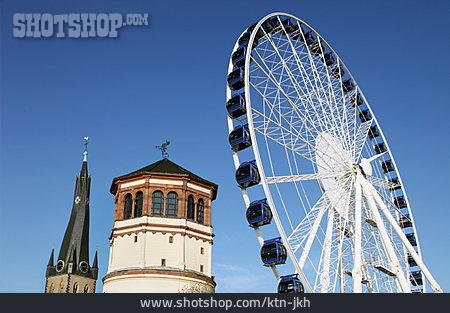 
                Düsseldorf, Riesenrad, St. Lambertus, Schlossturm                   