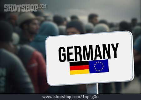 
                Deutschland, Grenze, Flüchtlinge, Zuwanderung                   