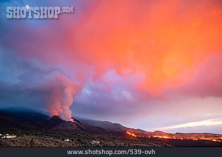 
                Vulkanausbruch, Aktiver Vulkan, Cumbre Vieja                   